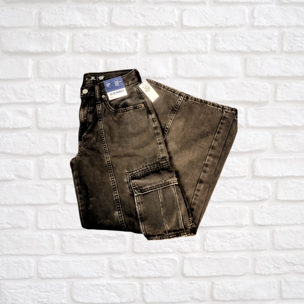 Old Navy Black Cargo Jeans